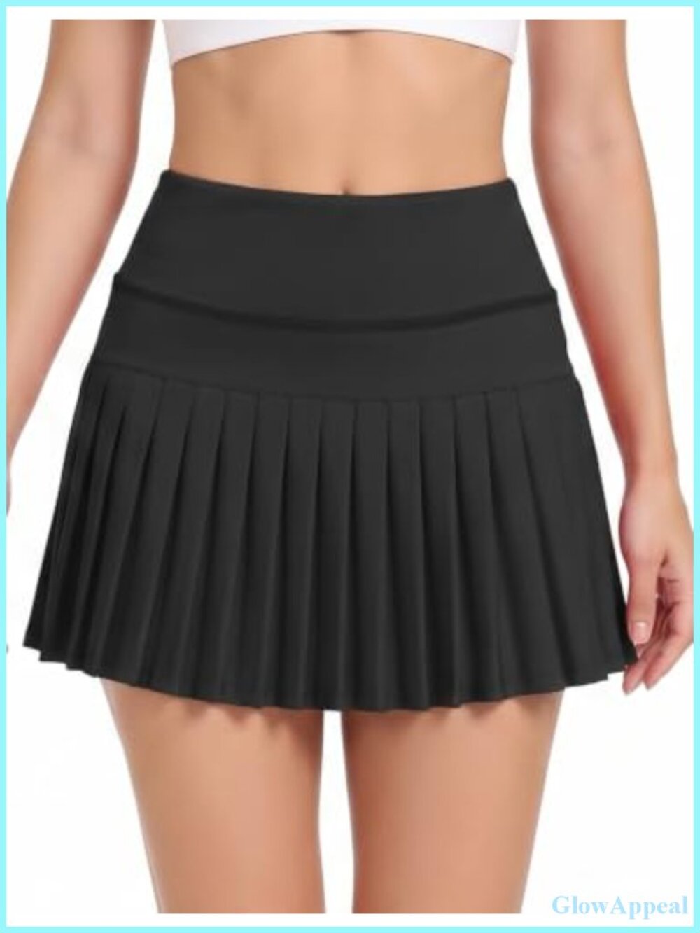 Women's Flared Athletic Skort High Waisted Tennis Skirt with Built-in Shorts